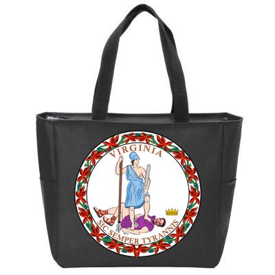 Virginia Sic Semper Tyrannis With Governor Northam Zip Tote Bag