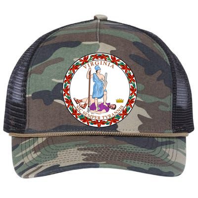 Virginia Sic Semper Tyrannis With Governor Northam Retro Rope Trucker Hat Cap