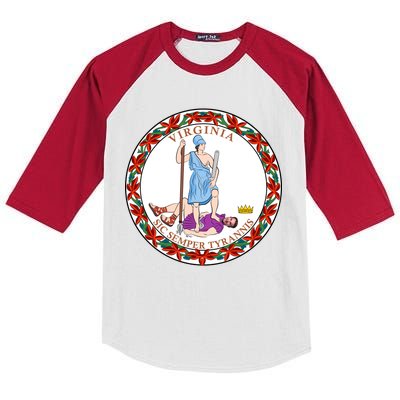 Virginia Sic Semper Tyrannis With Governor Northam Kids Colorblock Raglan Jersey