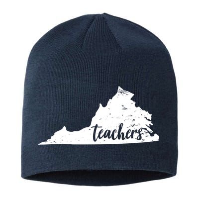 Virginia Teacher Vintage Red For Ed Sustainable Beanie