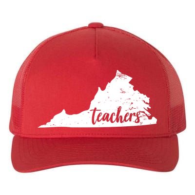 Virginia Teacher Vintage Red For Ed Yupoong Adult 5-Panel Trucker Hat