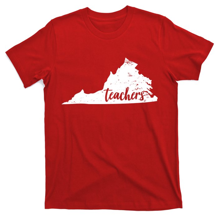 Virginia Teacher Vintage Red For Ed T-Shirt