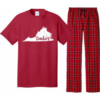 Virginia Teacher Vintage Red For Ed Pajama Set