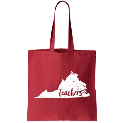 Virginia Teacher Vintage Red For Ed Tote Bag