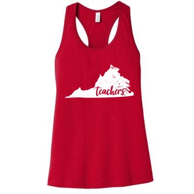 Virginia Teacher Vintage Red For Ed Women's Racerback Tank