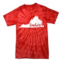 Virginia Teacher Vintage Red For Ed Tie-Dye T-Shirt