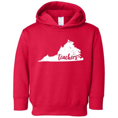 Virginia Teacher Vintage Red For Ed Toddler Hoodie