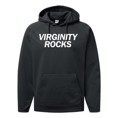 Virginity Rocks Performance Fleece Hoodie