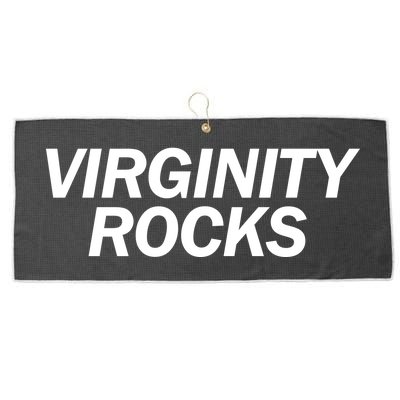 Virginity Rocks Large Microfiber Waffle Golf Towel