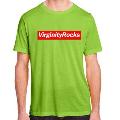 Virginity Rocks Box Logo Adult ChromaSoft Performance T-Shirt