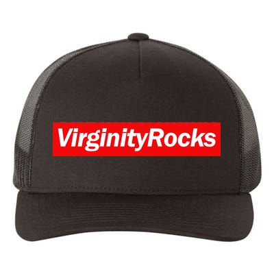 Virginity Rocks Box Logo Yupoong Adult 5-Panel Trucker Hat