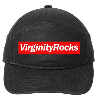 Virginity Rocks Box Logo 7-Panel Snapback Hat