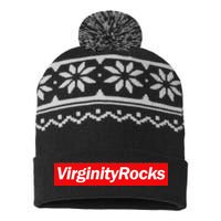 Virginity Rocks Box Logo USA-Made Snowflake Beanie