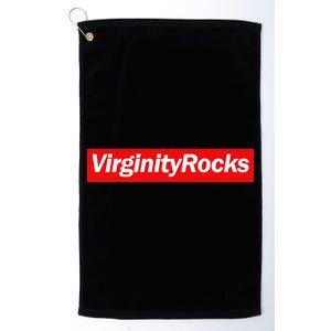 Virginity Rocks Box Logo Platinum Collection Golf Towel