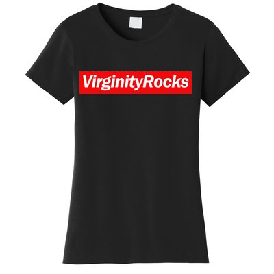 Virginity Rocks Box Logo Women's T-Shirt