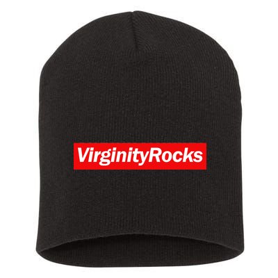 Virginity Rocks Box Logo Short Acrylic Beanie