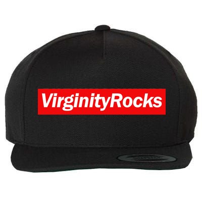 Virginity Rocks Box Logo Wool Snapback Cap