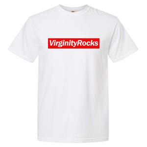 Virginity Rocks Box Logo Garment-Dyed Heavyweight T-Shirt