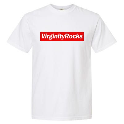 Virginity Rocks Box Logo Garment-Dyed Heavyweight T-Shirt