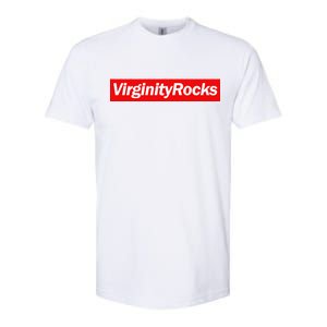 Virginity Rocks Box Logo Softstyle CVC T-Shirt