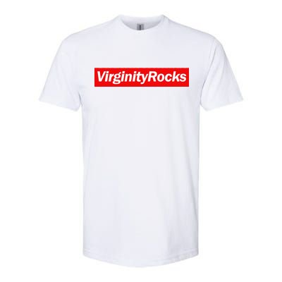 Virginity Rocks Box Logo Softstyle® CVC T-Shirt