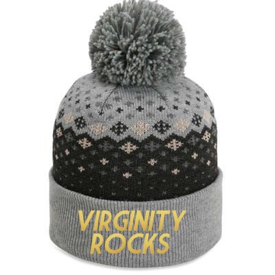 Virginity Rocks Gold Limited Edition The Baniff Cuffed Pom Beanie