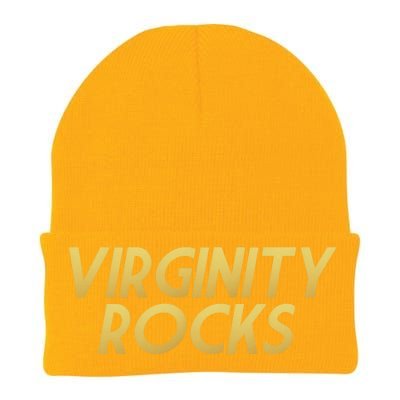 Virginity Rocks Gold Limited Edition Knit Cap Winter Beanie