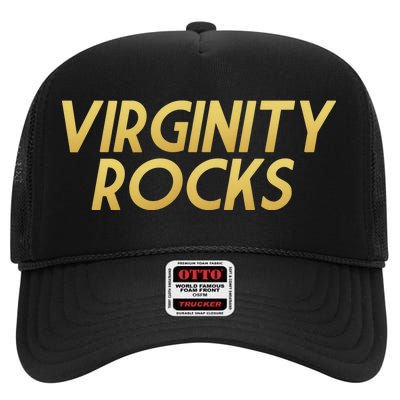 Virginity Rocks Gold Limited Edition High Crown Mesh Back Trucker Hat