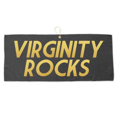 Virginity Rocks Gold Limited Edition Large Microfiber Waffle Golf Towel