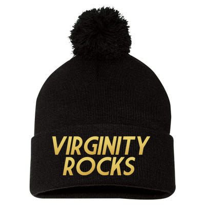 Virginity Rocks Gold Limited Edition Pom Pom 12in Knit Beanie