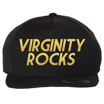 Virginity Rocks Gold Limited Edition Wool Snapback Cap