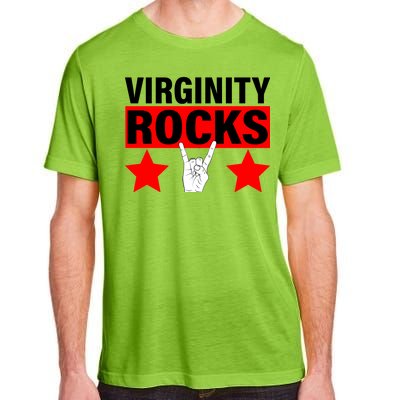 Virginity Rocks Hand Sign Adult ChromaSoft Performance T-Shirt