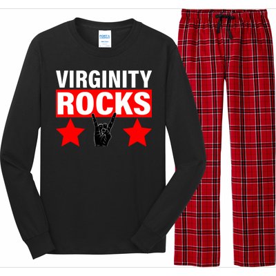 Virginity Rocks Hand Sign Long Sleeve Pajama Set