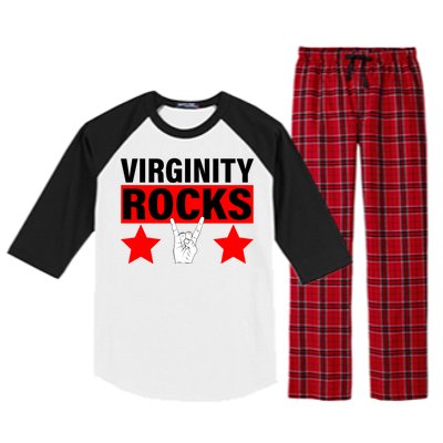 Virginity Rocks Hand Sign Raglan Sleeve Pajama Set