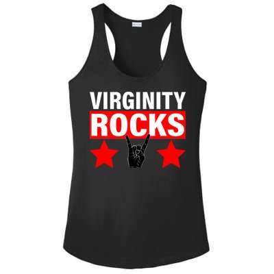 Virginity Rocks Hand Sign Ladies PosiCharge Competitor Racerback Tank