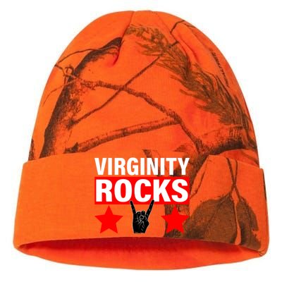 Virginity Rocks Hand Sign Kati Licensed 12" Camo Beanie