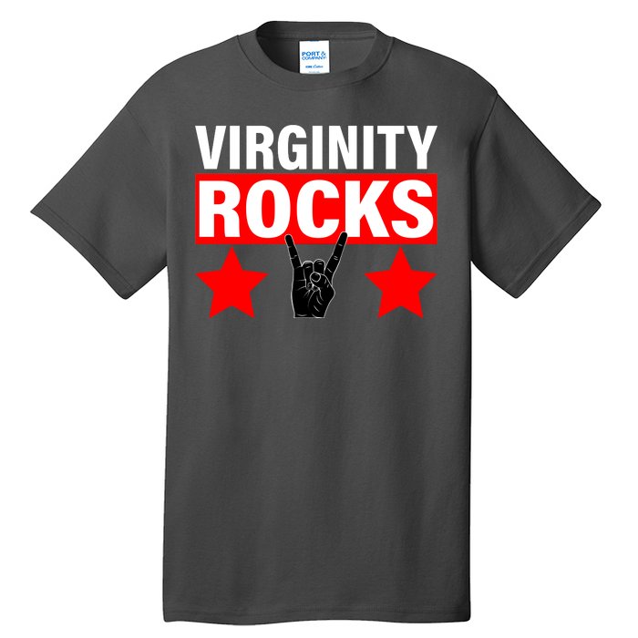 Virginity Rocks Hand Sign Tall T-Shirt