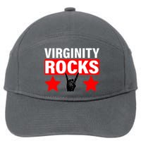 Virginity Rocks Hand Sign 7-Panel Snapback Hat