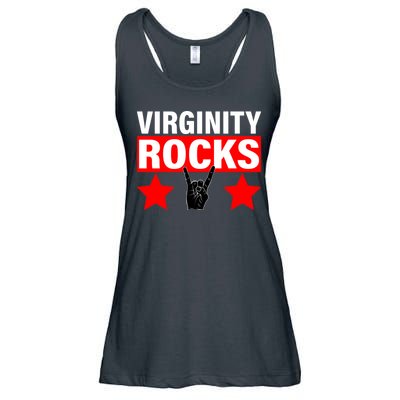 Virginity Rocks Hand Sign Ladies Essential Flowy Tank