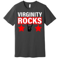 Virginity Rocks Hand Sign Premium T-Shirt