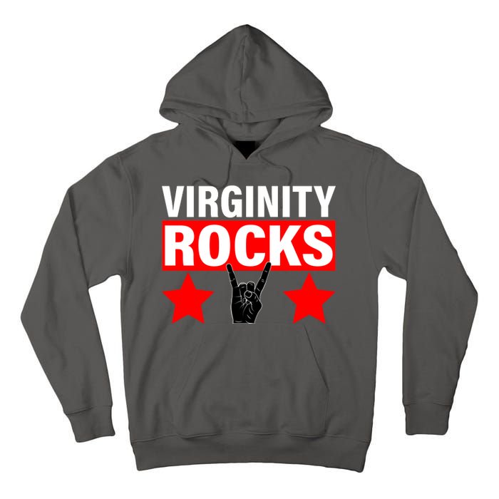 Virginity Rocks Hand Sign Tall Hoodie