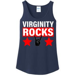 Virginity Rocks Hand Sign Ladies Essential Tank