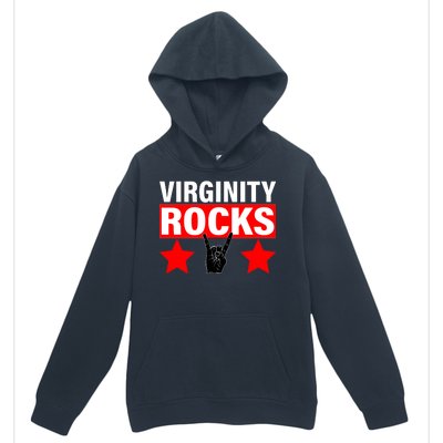 Virginity Rocks Hand Sign Urban Pullover Hoodie