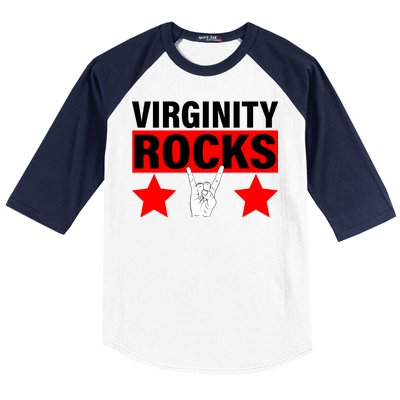 Virginity Rocks Hand Sign Baseball Sleeve Shirt