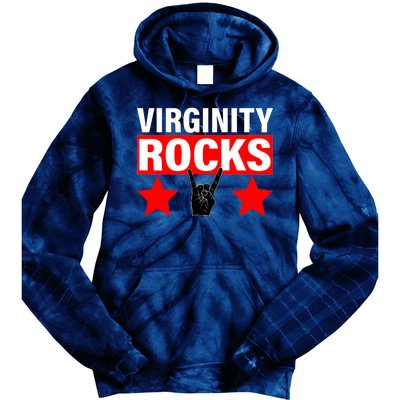 Virginity Rocks Hand Sign Tie Dye Hoodie