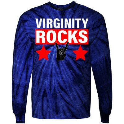 Virginity Rocks Hand Sign Tie-Dye Long Sleeve Shirt