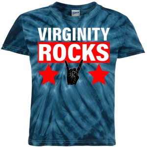 Virginity Rocks Hand Sign Kids Tie-Dye T-Shirt