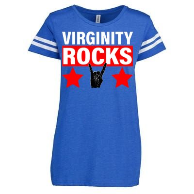 Virginity Rocks Hand Sign Enza Ladies Jersey Football T-Shirt