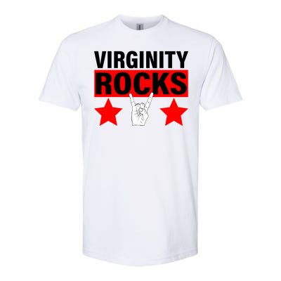 Virginity Rocks Hand Sign Softstyle CVC T-Shirt