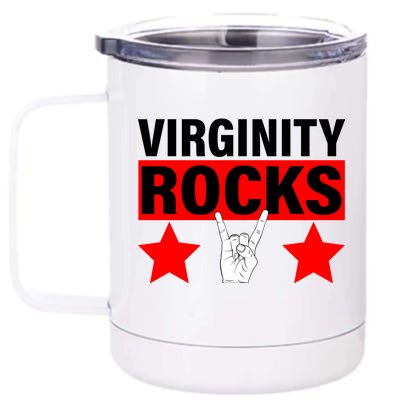 Virginity Rocks Hand Sign 12 oz Stainless Steel Tumbler Cup